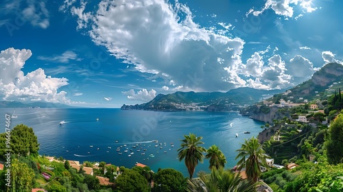 Amalfi coast, Italy - Generative AI