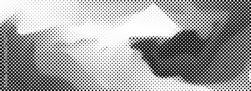 Abstract dotted distorted halftone texture. Pixelated smoke or liquid wavy flow background. Twisted grunge wave gradient pattern. Retro raster grit noise backdrop. Vector comic style overlay wallpaper