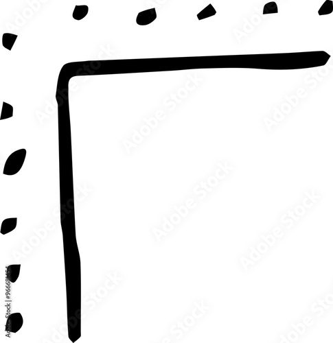 hand drawn dot page corner decoration 