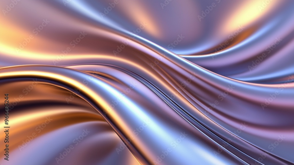 A long, flowing piece of fabric with a gold hue A long, flowing piece of fabric with a gold hue