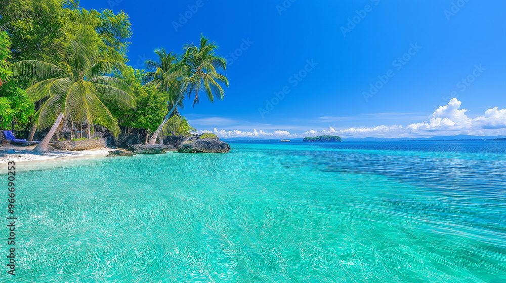 Fototapeta premium A brighter summer day on a tropical island