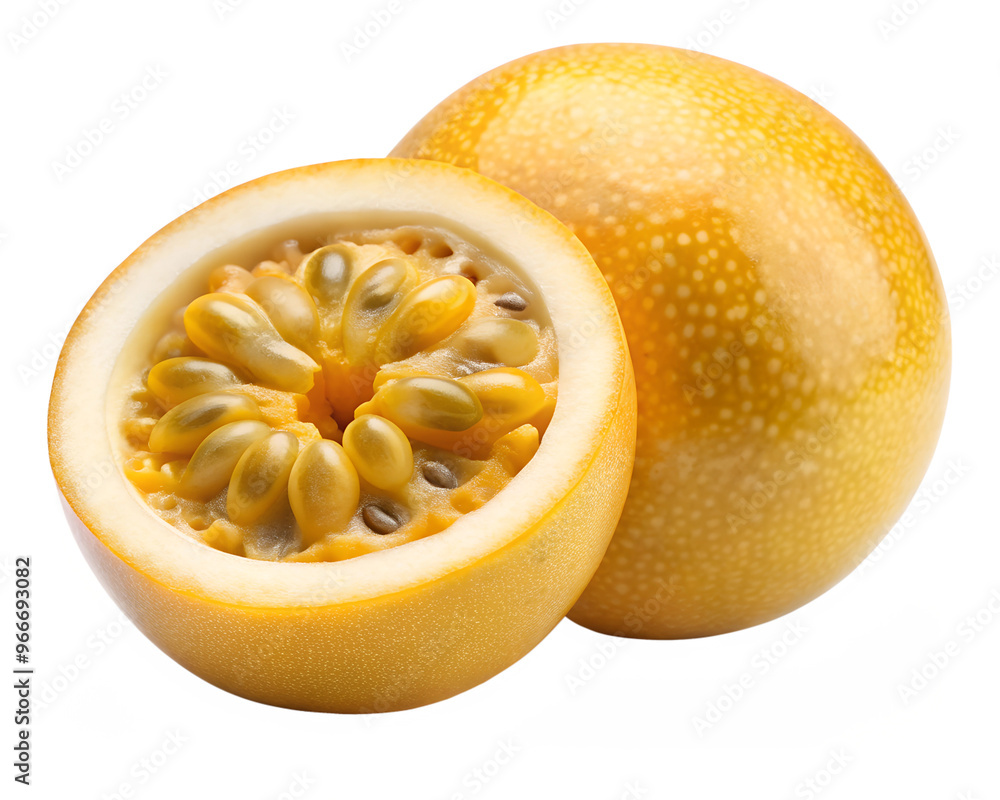 Yellow passion fruit isolated on transparent png Yellow passion fruit isolated on transparent png