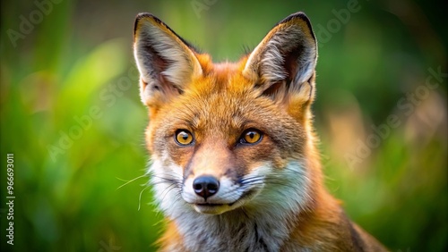 Close-up portrait of a fox in a natural setting, highlighting its vibrant fur and captivating expression