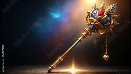 A majestic scepter representing power and strength in a mythical quest