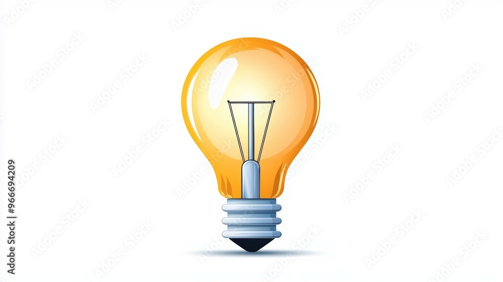 A light bulb is lit up and is the main focus of the image A light bulb is lit up and is the main focus of the image