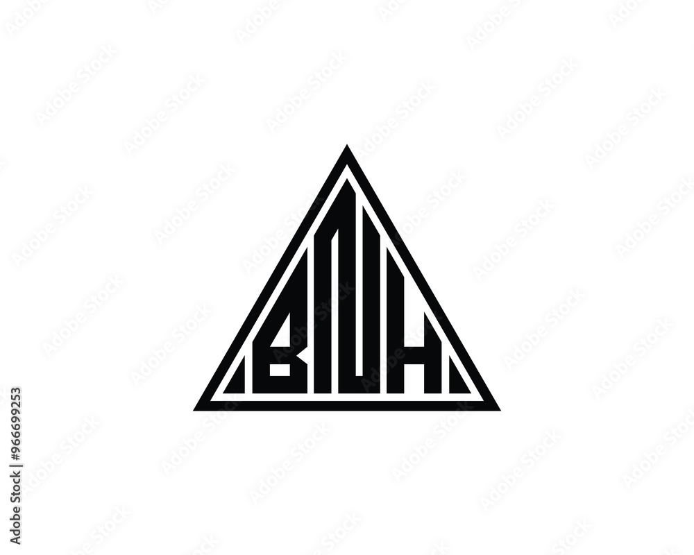 BNH logo design vector template. BNH BNH logo design vector template. BNH