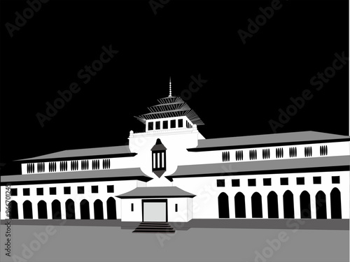 Vector Illustration of Gedung Sate Bandung