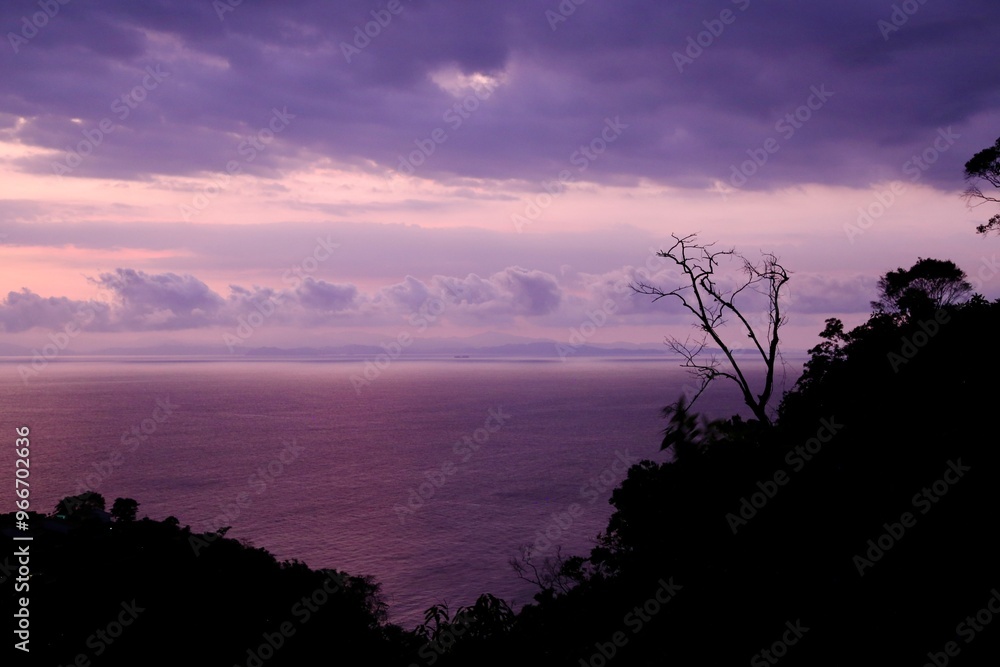 Obraz premium Atardecer morado
