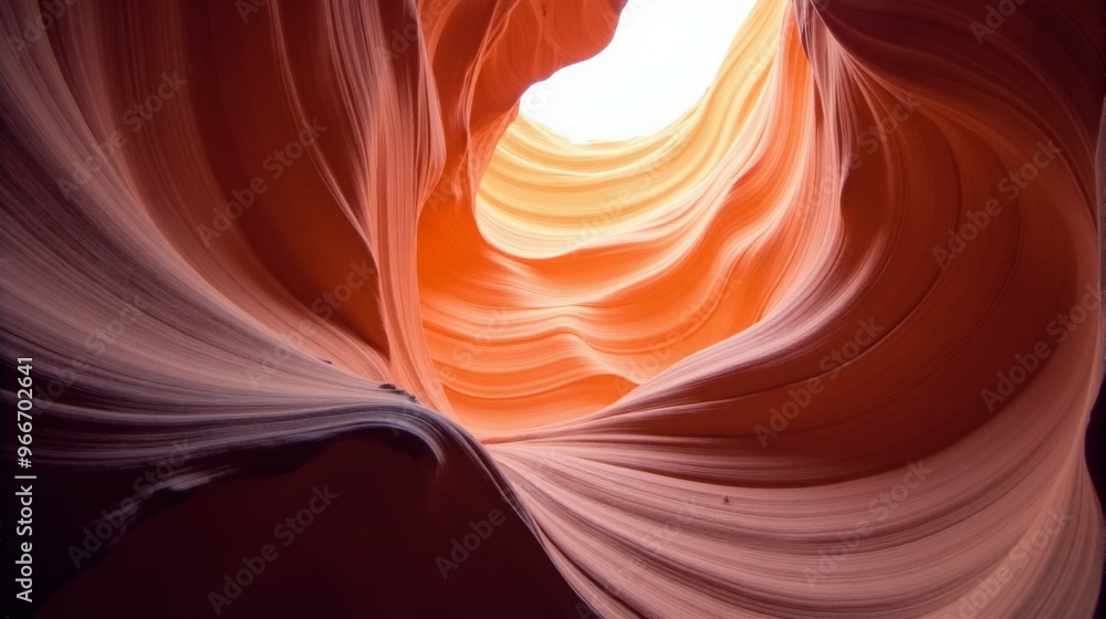 The image is of a canyon with a large orange opening in the middle The image is of a canyon with a large orange opening in the middle