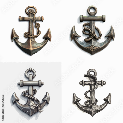 Four different types of anchors are shown in the image