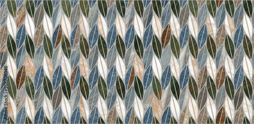 illustration Marble seamless Wall and Floor Tiles with a modern abstract decorative mosaic pattern.