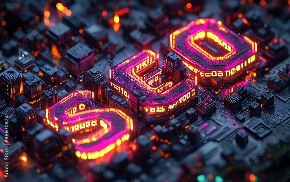 Fototapeta premium Isometric SEO Illustration: Search Engine Optimization Concept