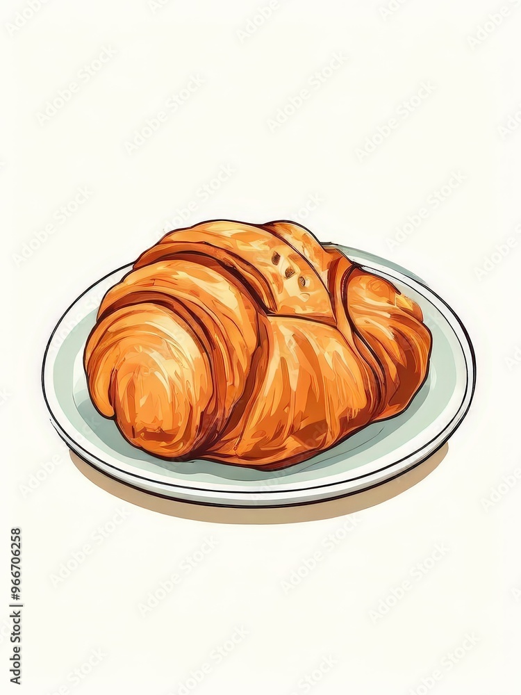 Fototapeta premium the AI Image Generator, drizzled croissan