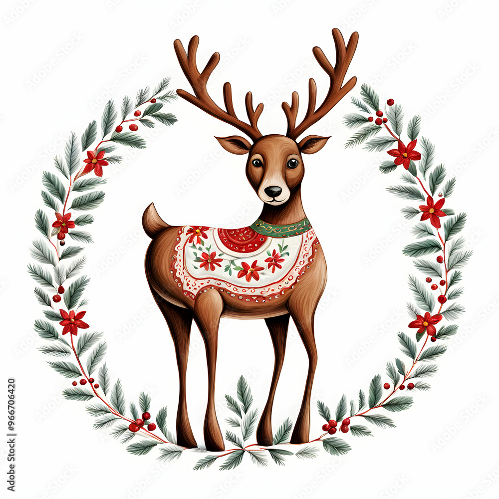 christmas reindeer with ribbon christmas reindeer with ribbon