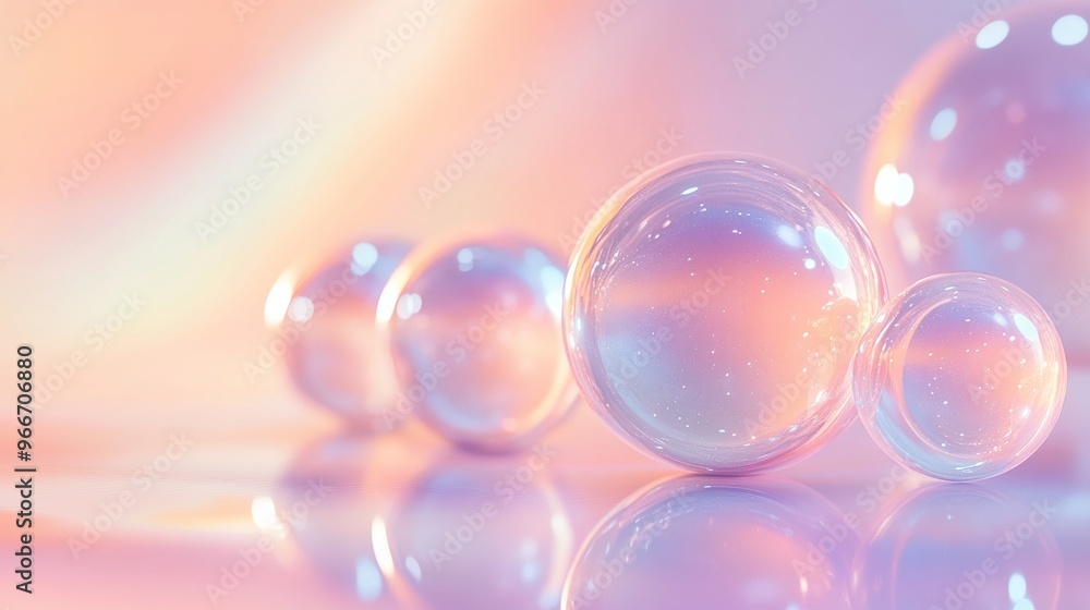 Spheres of Light on a Pastel Surface Spheres of Light on a Pastel Surface