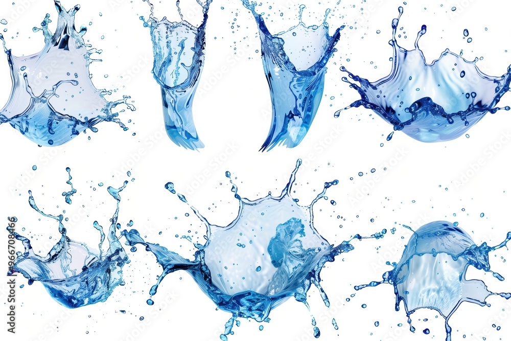 Obraz premium splash of water on a white background
