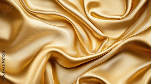 Abstract Golden Silk Fabric