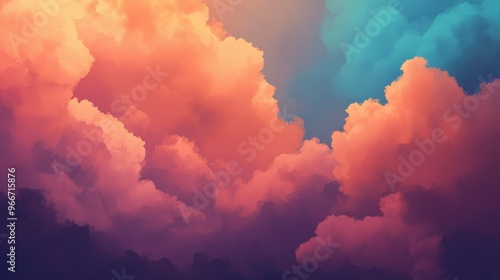 Ethereal clouds in abstract serenity