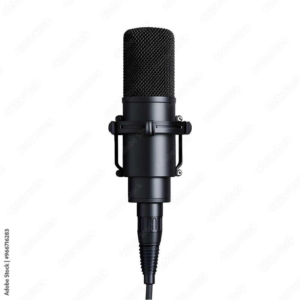 a microphone on a transparent background with a black top a microphone on a transparent background with a black top