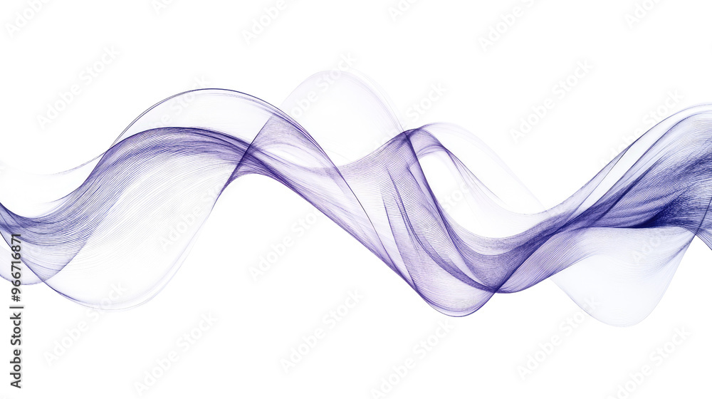 Fototapeta premium Multicolored waveform on a transparent background