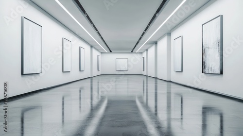 Empty Gallery Corridor