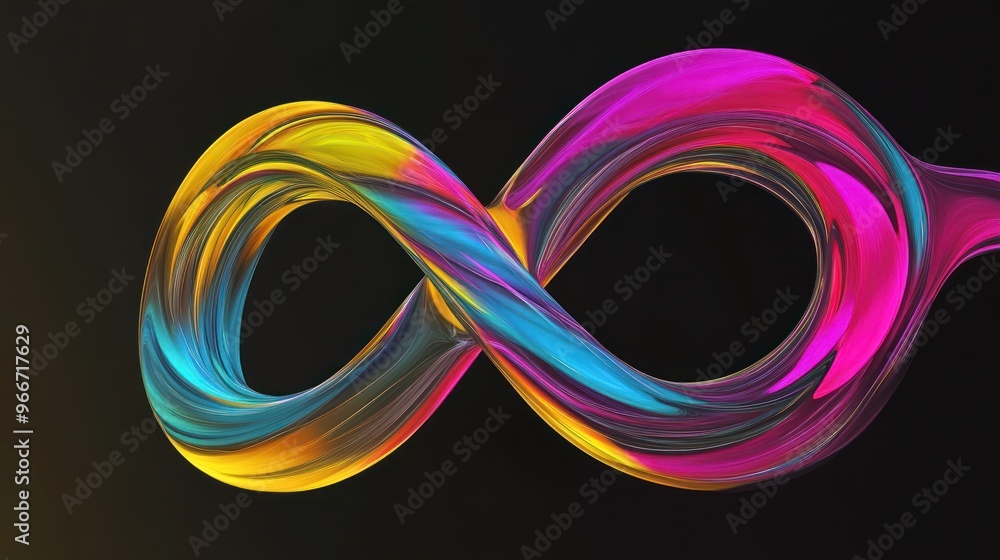 Abstract Infinity Symbol with Vibrant Colors Abstract Infinity Symbol with Vibrant Colors