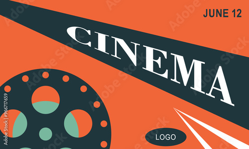 Retro cinema posters and flyers collection. Vintage movie signs layout