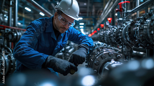 engineer working on the facory site