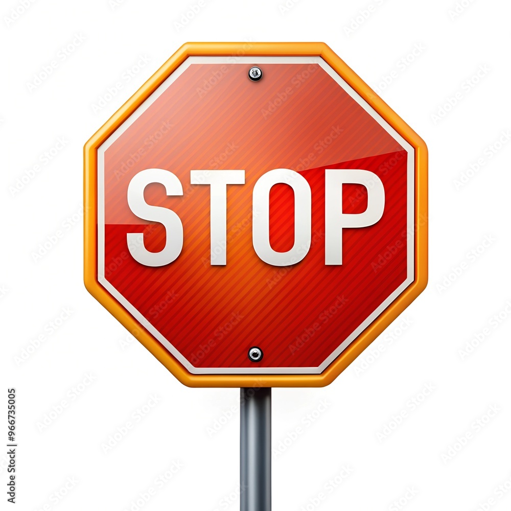 stop warning sign isolated on white background stop warning sign isolated on white background