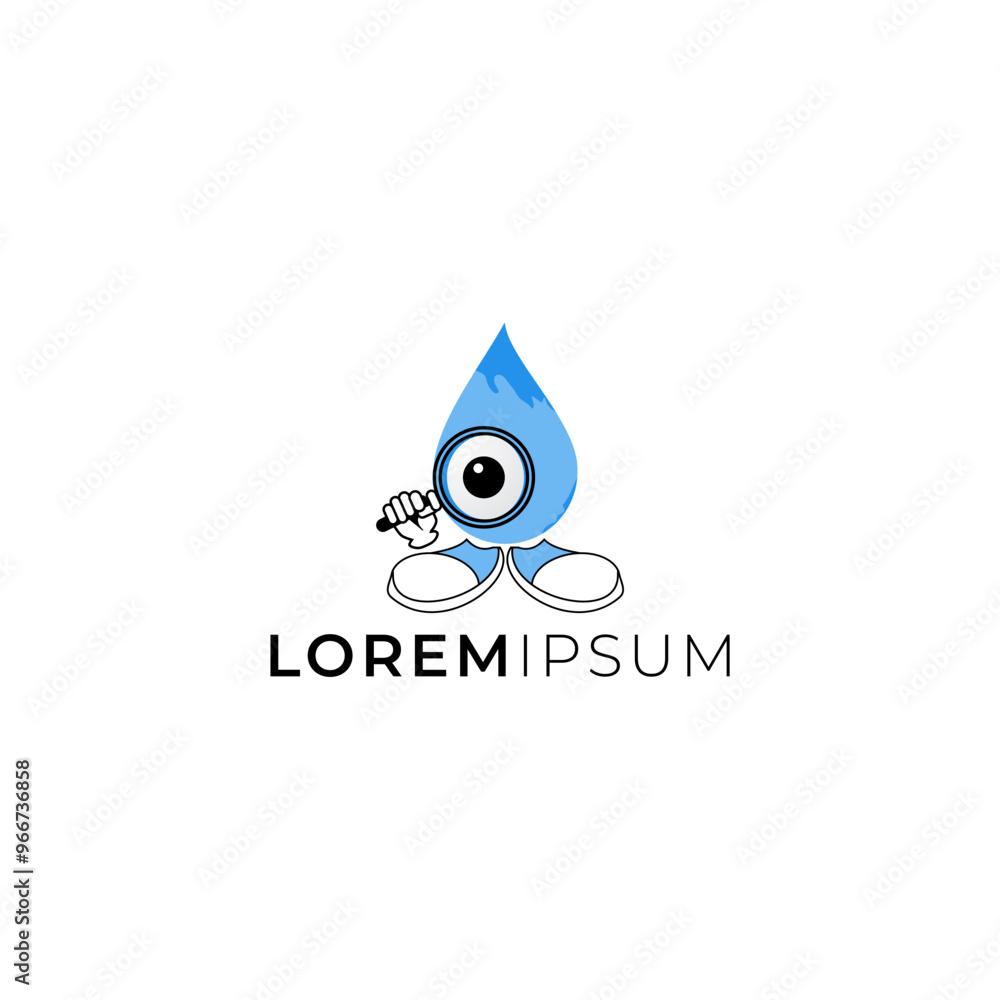 Magnifying glass logo design template combined with eye design. magnifying glass and eye vector logo template Magnifying glass logo design template combined with eye design. magnifying glass and eye vector logo template