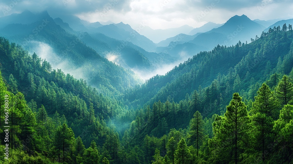 Misty Mountain Landscape Misty Mountain Landscape