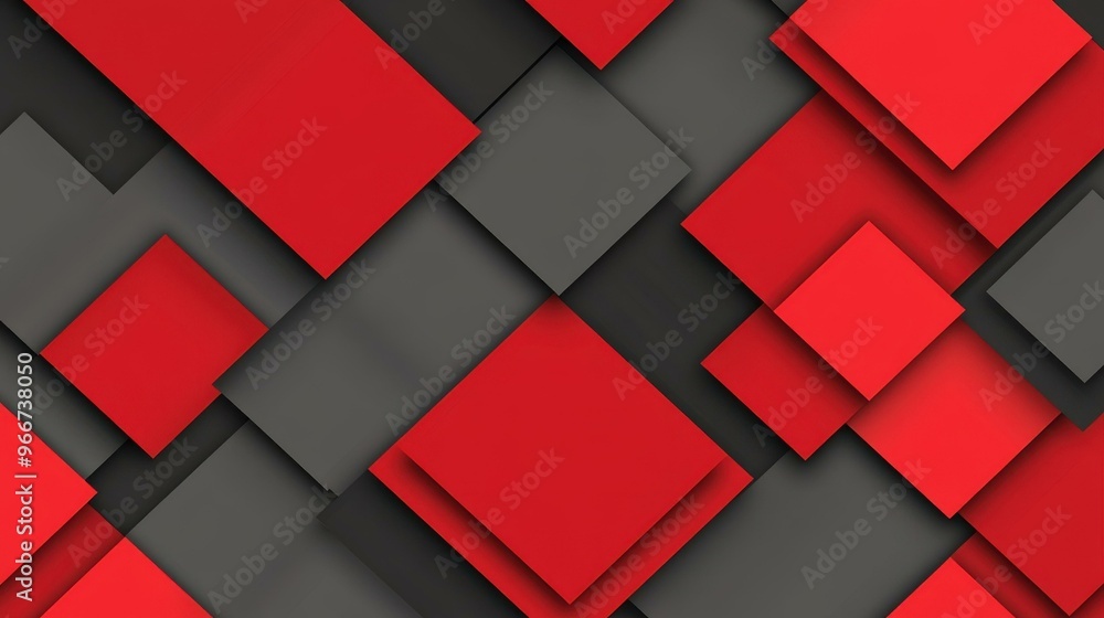 A vibrant banner design featuring red and grey glossy squares, blending modern geometry with a techinspired aesthetic. A vibrant banner design featuring red and grey glossy squares, blending modern geometry with a techinspired aesthetic.