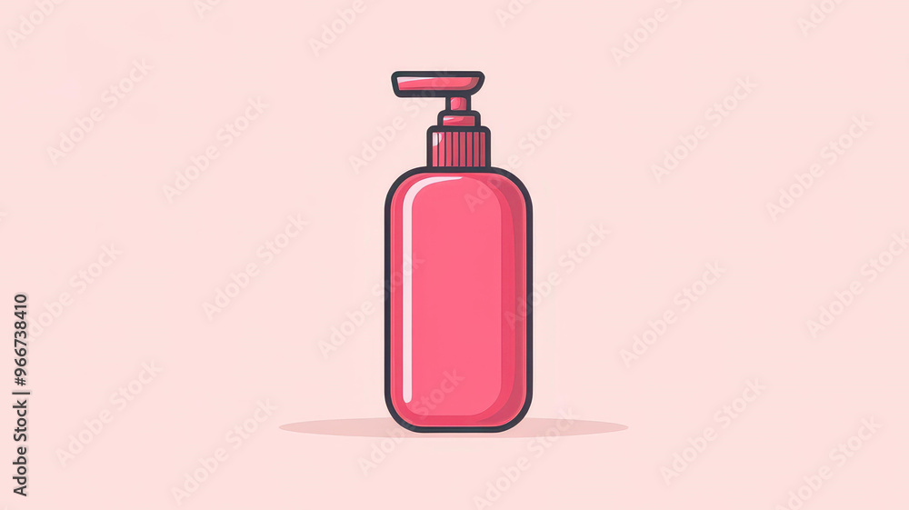 Vibrant cartoon lotion illustration, set against a clean background, perfect for skincare visuals. Vibrant cartoon lotion illustration, set against a clean background, perfect for skincare visuals.