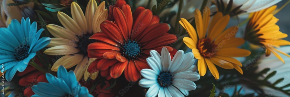 Vibrant Bouquet of Colorful Daisies Vibrant Bouquet of Colorful Daisies