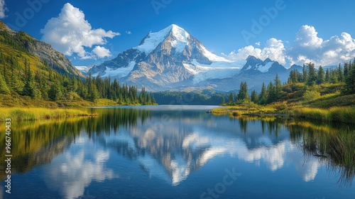 Serene Mountain Lake Reflection