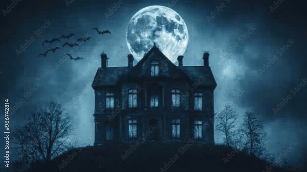 Haunted Mansion Under a Full Moon Haunted Mansion Under a Full Moon