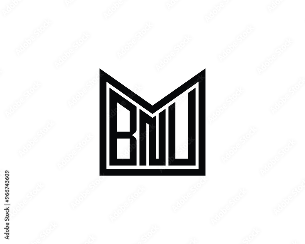 BNU logo design vector template. BNU BNU logo design vector template. BNU