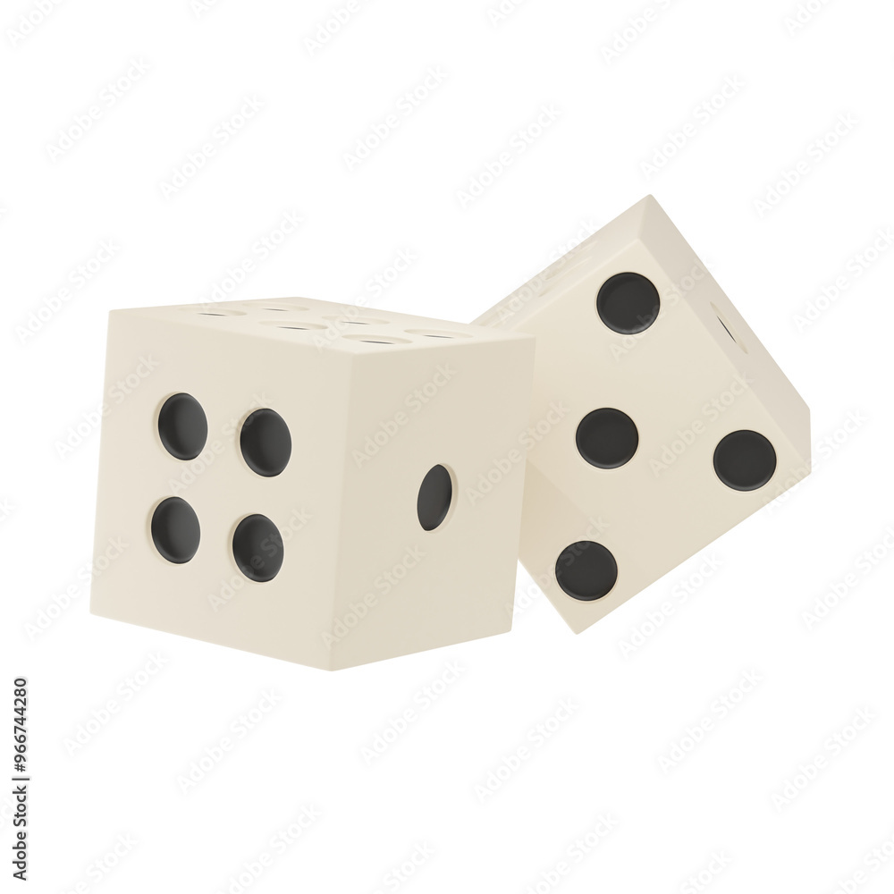 dices icon and 3d illustration dices icon and 3d illustration