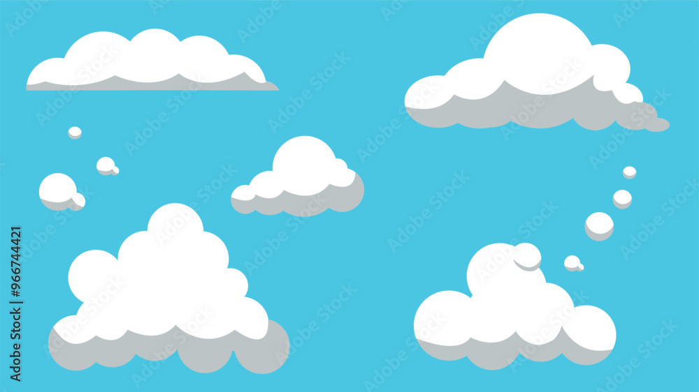Nubes en ilustracion vectorial, ilustracion de nubes, cielo con nubes, nubes dibujos Nubes en ilustracion vectorial, ilustracion de nubes, cielo con nubes, nubes dibujos