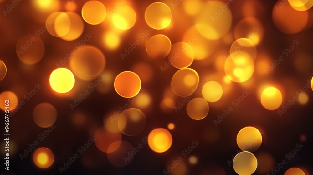 Golden bokeh lights, abstract festive background. Warm glow and holiday celebration concept Golden bokeh lights, abstract festive background. Warm glow and holiday celebration concept