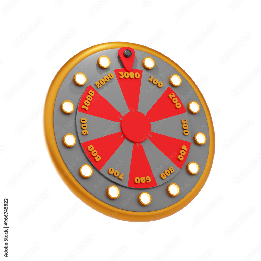 casino fortune wheel icon and 3d illustration casino fortune wheel icon and 3d illustration