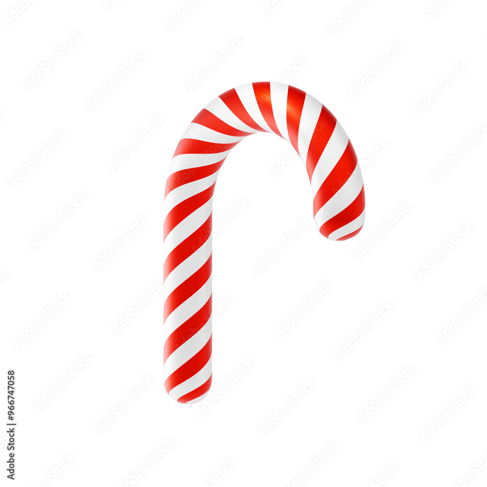 Fototapeta premium candy cane 3d icon and illustration
