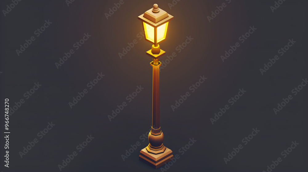 Street Lamp isometric 3D Cartoon Street Lamp isometric 3D Cartoon