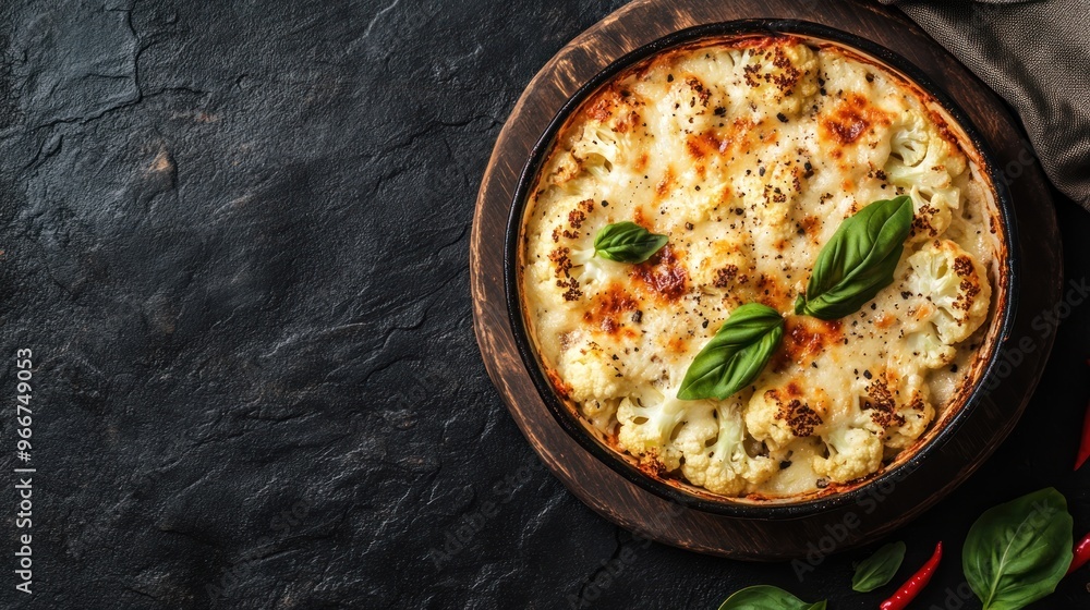 Creamy Cauliflower Casserole with Basil Creamy Cauliflower Casserole with Basil