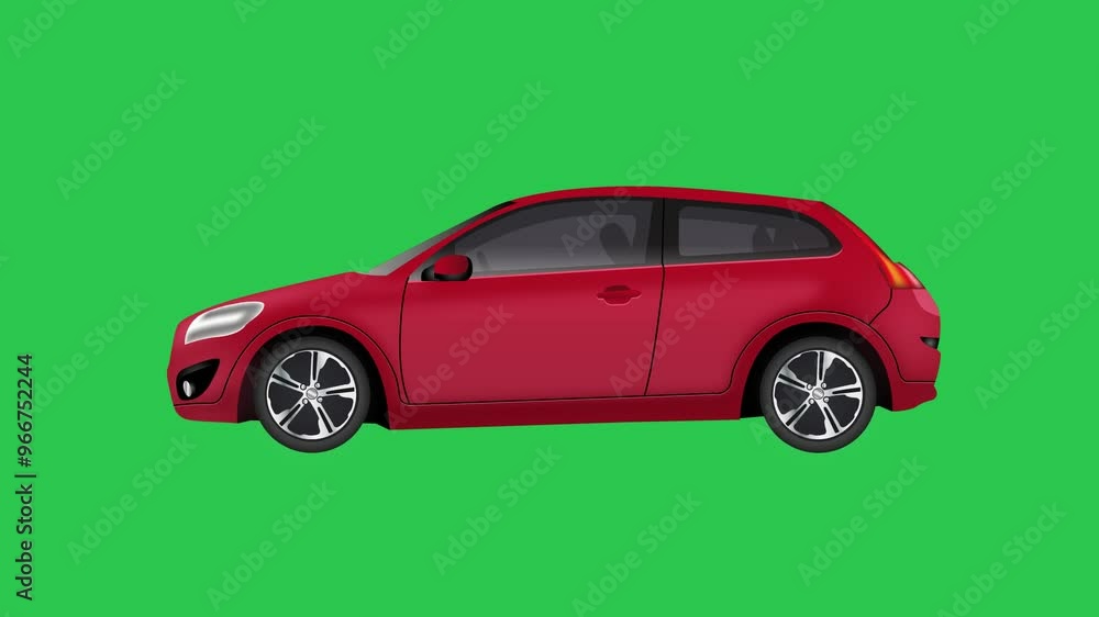 Video animation of a moving car on a green background. Cute 2d Cartoon Car animation loop
Video animation of a moving car on a green background. Cute 2d Cartoon Car animation loop