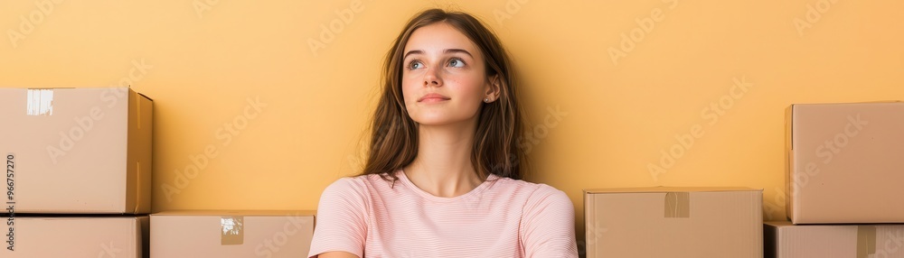 College-bound student sitting in their dorm room College-bound student sitting in their dorm room