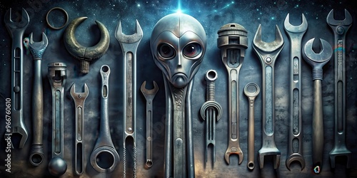 Strange alien tools from another world, alien, tools, weird, outer space, technology, futuristic