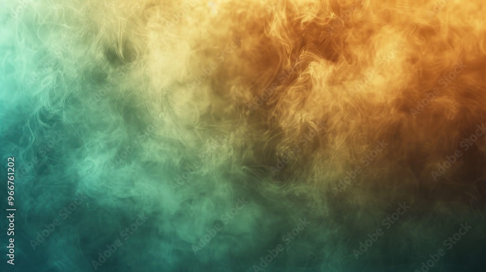 Abstract Smoke Background with Green and Yellow Hues. Abstract Smoke Background with Green and Yellow Hues.