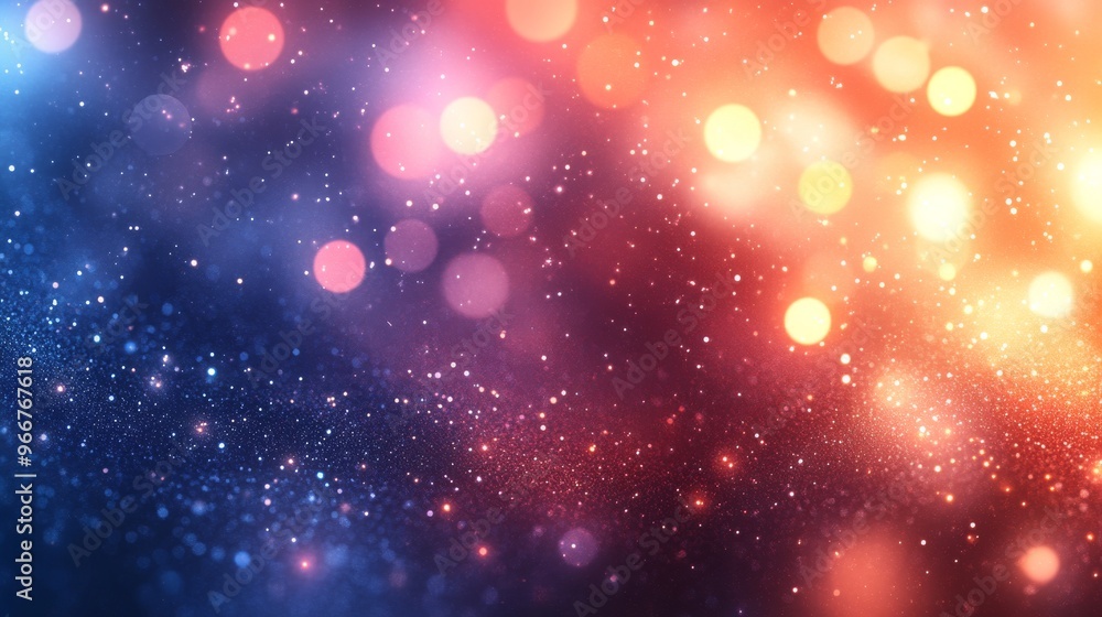 Abstract Background with Blue and Orange Bokeh Lights and Sparkle Abstract Background with Blue and Orange Bokeh Lights and Sparkle