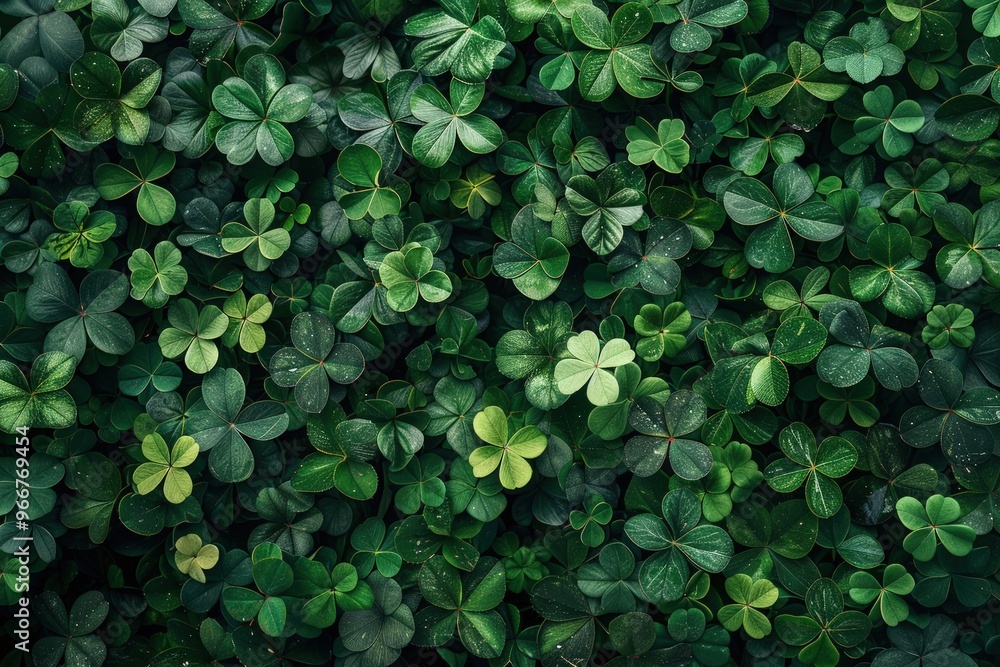 A close-up view of a lush green clover patch, showcasing the intricate details of the leaves. A close-up view of a lush green clover patch, showcasing the intricate details of the leaves.